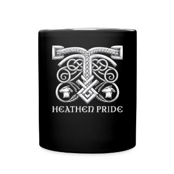 Asatru Valhalla Scandinavian Pride Norsemen Viking - Full Colour Mug - black - Front