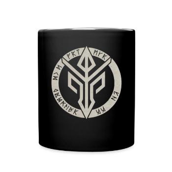Asatru Valhalla Scandinavian Pride Norsemen Viking - Full Colour Mug - black - Front