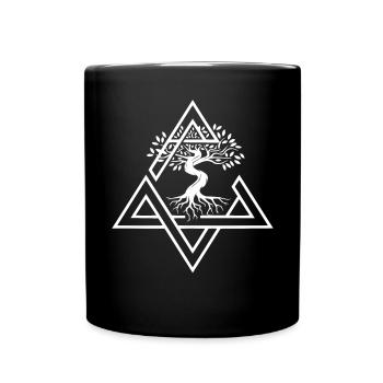 Asatru Valhalla Scandinavian Pride Norsemen Viking - Full Colour Mug - black - Front