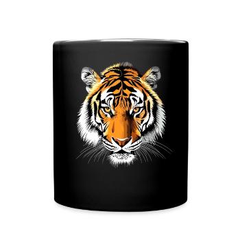 Tiger Raubkatze Wildnis Tiger Katzen Süßer Tiger - Tasse einfarbig - Schwarz - Vorne