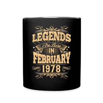 February 1978 Birthday Legend - Full Colour Mug - black - Front