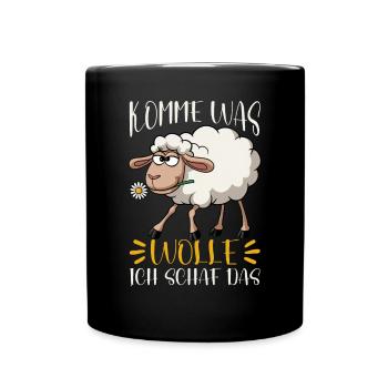 Come on, what do I want sheep that is more motivating - Full Colour Mug - black - Front