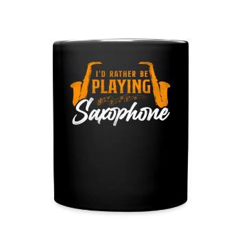 Saxophones que je préfère jouer - Mug uni - noir - Devant