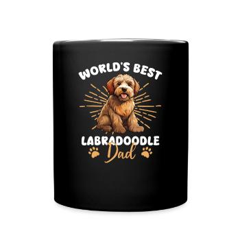 Labradoodle Groovy Labradoodle Dad - Tasse einfarbig - Schwarz - Vorne