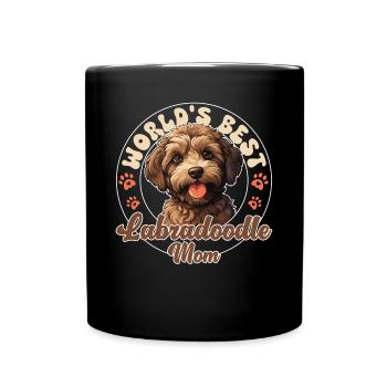 Labradoodle Groovy Labradoodle Mom - Tasse einfarbig - Schwarz - Vorne