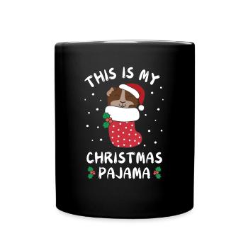 Das Ist Mein Weihnachtspyjama, Süßes - Tasse einfarbig - Schwarz - Vorne