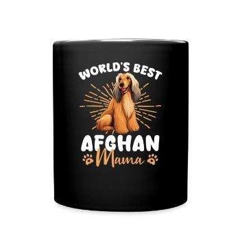 Lévrier afghan maman afghane groovy - Mug uni - noir - Devant