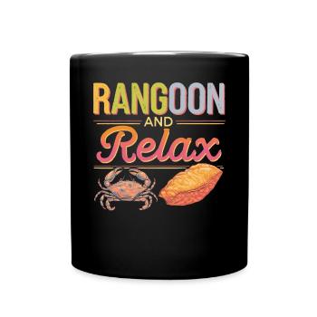 Krabben Rangun Liebhaber Amerikanisch Chinesisch Meeresfrüchte - Tasse einfarbig - Schwarz - Vorne