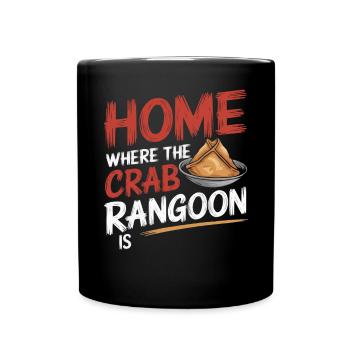 Krabben Rangun Liebhaber Amerikanisch Chinesisch Meeresfrüchte - Tasse einfarbig - Schwarz - Vorne