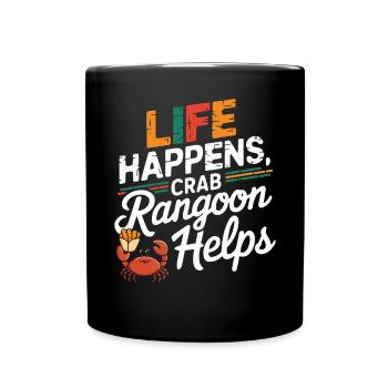 Krabben Rangun Liebhaber Amerikanisch Chinesisch Meeresfrüchte - Tasse einfarbig - Schwarz - Vorne