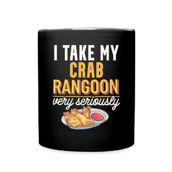 Krabben Rangun Liebhaber Amerikanisch Chinesisch Meeresfrüchte - Tasse einfarbig - Schwarz - Vorne
