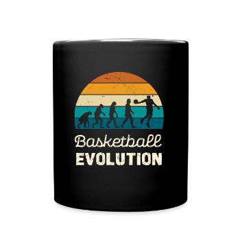Basketball Evolution Vintage Style - Full Colour Mug - black - Front
