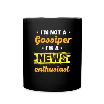 Je ne suis pas un commérage, je suis un - Mug uni - noir - Devant