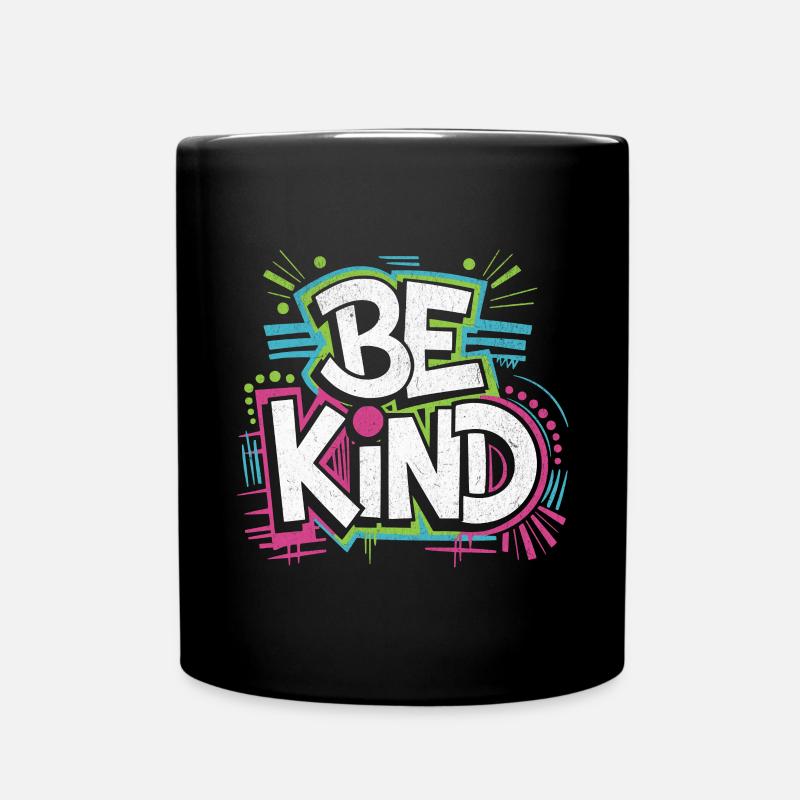 Be Kind - Neon! - Tasse einfarbig - Schwarz