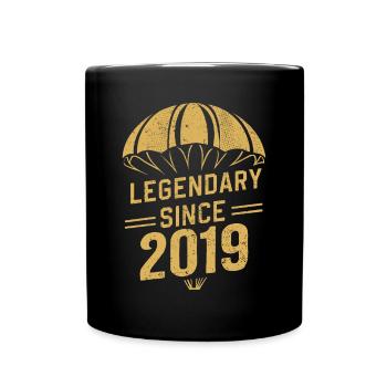 Legendary since 2019 - Skydiver Birthday Vintage - Full Colour Mug - black - Front
