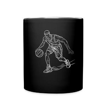Basketball Player Drawing - Full Colour Mug - black - Front