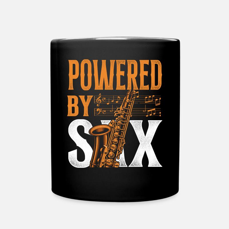 Saxophone Jeu de Mots Propulsé Par Sax - Mug uni - noir