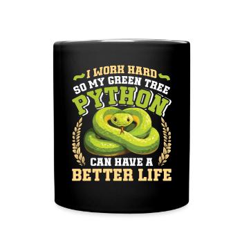 Green Tree Python - Full Colour Mug - black - Front