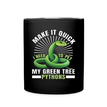 Green Tree Python - Full Colour Mug - black - Front