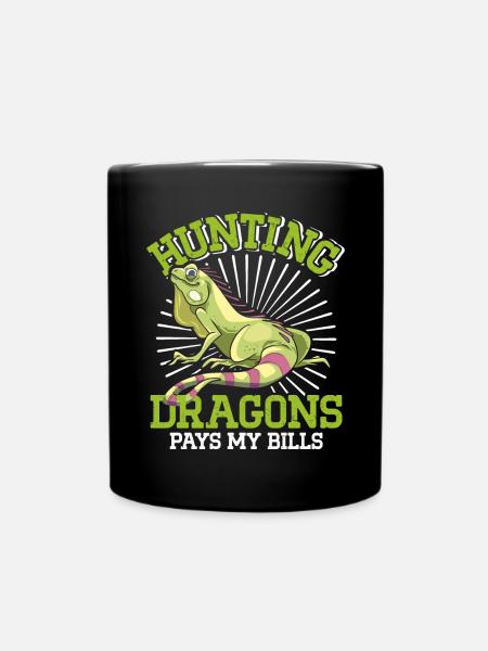 Iguana lustiger Spruch - Tasse einfarbig - Schwarz