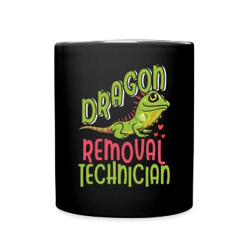 Iguana lustiger Spruch - Tasse einfarbig - Schwarz - Vorne