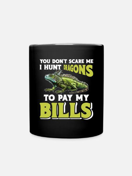 Iguana lustiger Spruch - Tasse einfarbig - Schwarz