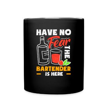 Lustiger Barkeeper Spruch Barkeeper Geschenk - Tasse einfarbig - Schwarz - Vorne