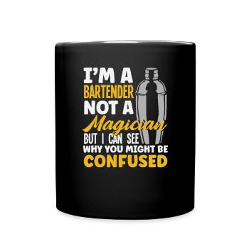 Funny Bartender Saying Bartender Gift - Full Colour Mug - black - Front