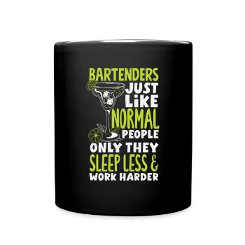 Funny Bartender Saying Bartender Gift - Full Colour Mug - black - Front