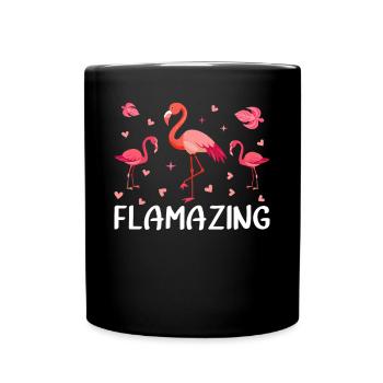 Flamingo Lover Pink Flamingo Flamazing Flamingos - Full Colour Mug - black - Front