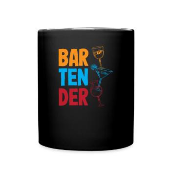 Lustiger Barkeeper Spruch Barkeeper Geschenk - Tasse einfarbig - Schwarz - Vorne