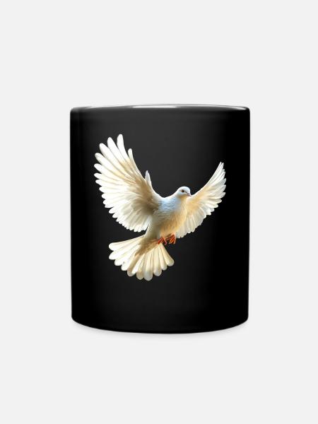 Colombe Blanche Paix Paix Bois Colombe Colombes Blanches - Mug uni - noir