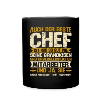 Stolzer Chef Von Tollen Mitarbeitern Kollege Büro - Tasse einfarbig - Schwarz - Vorne
