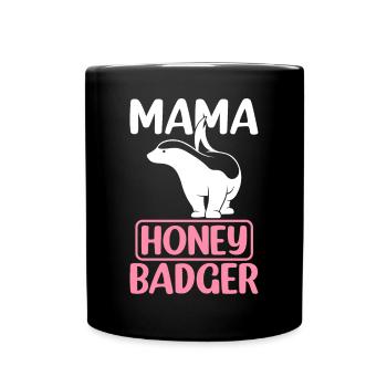 Maman Honey Badger - Mug uni - noir - Devant