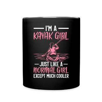 Kayak Paddle Lovers Kayak Kayak Girl - Mug uni - noir - Devant
