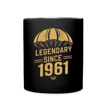Légendaire depuis 1961 - Parachutiste Anniversaire Vintage - Mug uni - noir - Devant