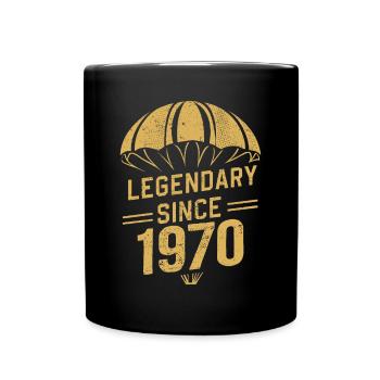 Legendary Since 1970 - Skydiver Birthday Vintage - Full Colour Mug - black - Front