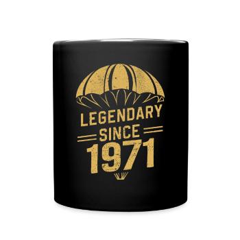 Légendaire depuis 1971 - Parachutiste Anniversaire Vintage - Mug uni - noir - Devant