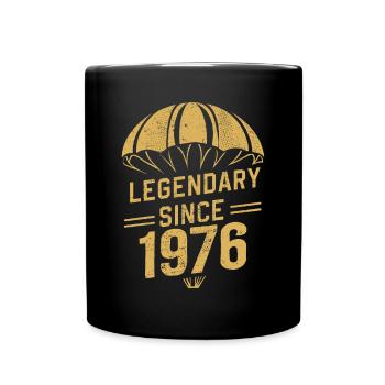 Legendary Since 1976 - Skydiver Birthday Vintage - Full Colour Mug - black - Front
