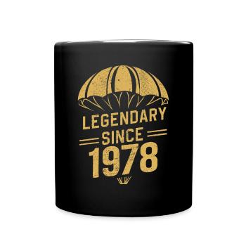 Légendaire depuis 1978 - Parachutiste Anniversaire Vintage - Mug uni - noir - Devant