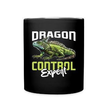 Iguana lustiger Spruch - Tasse einfarbig - Schwarz - Vorne
