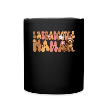 Labradoodle Groovy Labradoodle Mom - Full Colour Mug - black - Front