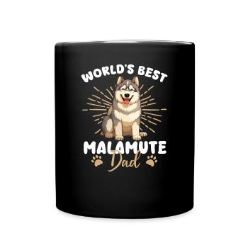Chien Malamute d’Alaska Papa Malamute - Mug uni - noir - Devant