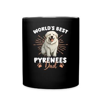 Pyrenean Mountain Dog Great Pyrenees Dad - Full Colour Mug - black - Front