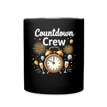 Countdown Crew - Tasse einfarbig - Schwarz - Vorne