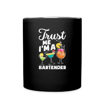 Funny Bartender Saying Bartender Gift - Full Colour Mug - black - Front