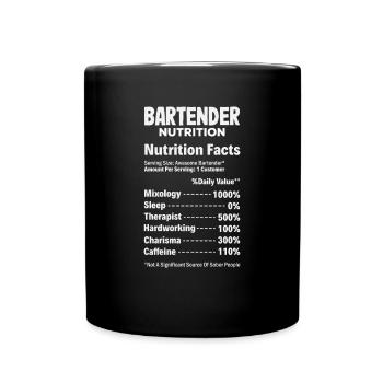 Funny Bartender Saying Bartender Gift - Full Colour Mug - black - Front