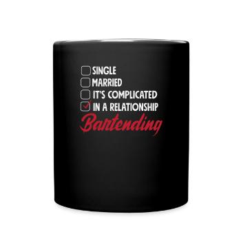 Lustiger Barkeeper Spruch Barkeeper Geschenk - Tasse einfarbig - Schwarz - Vorne