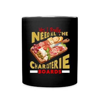 Funny Charcuterie Board - Full Colour Mug - black - Front