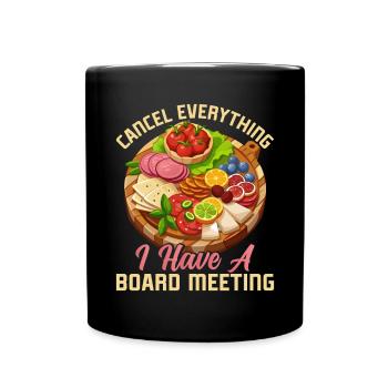 Planche de charcuterie amusante - Mug uni - noir - Devant